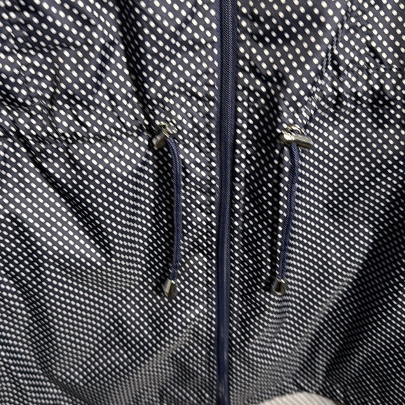 Susan Graver jacket plus size 1X windbreaker Blue White polka dot‎ lightweight - Picture 3 of 15